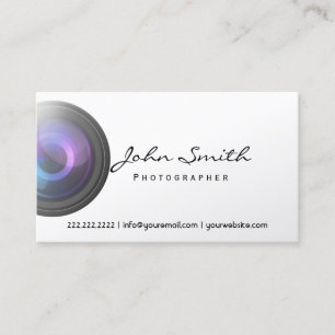 Photo Lens Photographe Pearl Carte de visite blanc