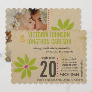 Photo Lime Stylisé Daisy Wedding Invitations