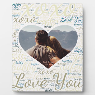 Photo Love You, Valentine's Day Heart Custom Plaque