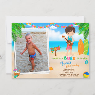 Photo Luau invitation anniversaire de naissance Lu