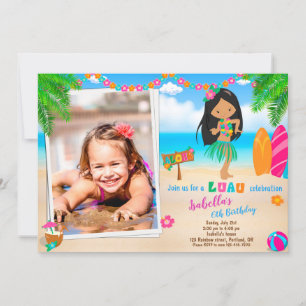 Photo Luau invitation anniversaire Summer beach pa