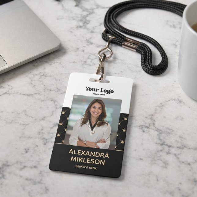 Photo Luxury Minimal Crown Pattern Ausweis (Von Creator hochgeladen)