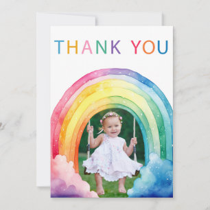 Photo magique Rainbow Carte de remerciements
