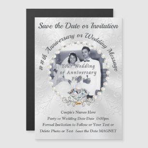 Photo Magnet Réservez la date MARIAGE ou ANNIVERSA