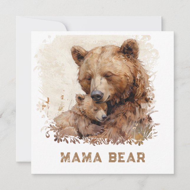 *~* Photo MAMAN OURS  Ap72 Carte de fête des mères (Devant)