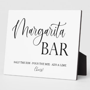 Photo Margarita Bar Signal mariage Tabletop Plaque