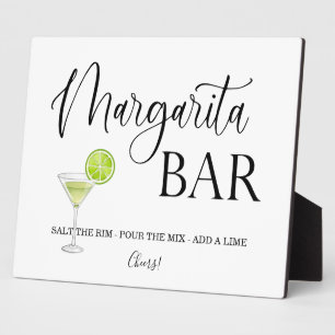 Photo Margarita Bar Signal mariage Tabletop Plaque