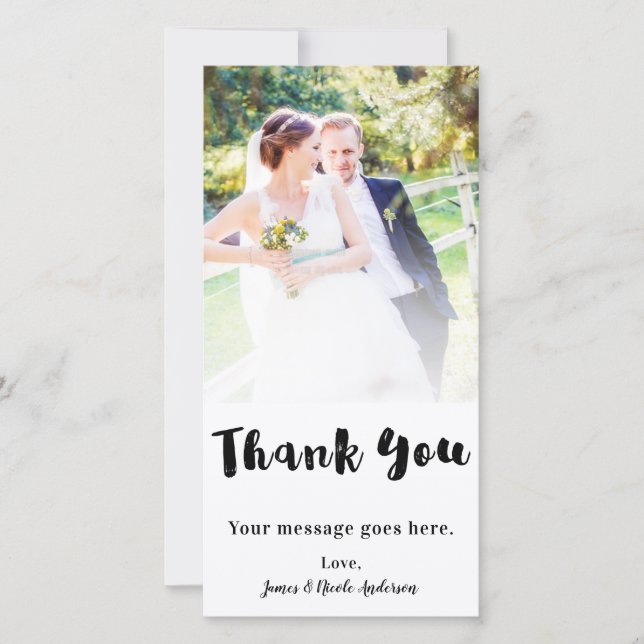 Photo mariage Merci photo Chunky Black (Devant)