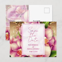 Photo Mariage Ornate QR Cd Enregistrer la carte po