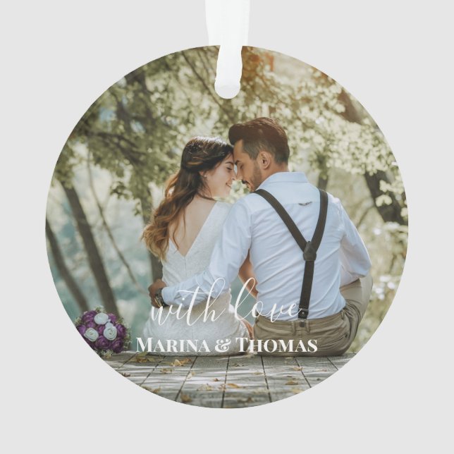Photo Mariage Personnalisée Avec Calligraphie Mode (dos)