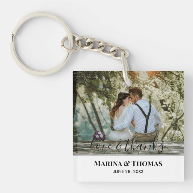 Photo Mariage Personnalisée Avec Calligraphie Mode (Devant)