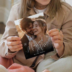 Photo Mariés & Joyeux Flocons de Neige Impression de Pho