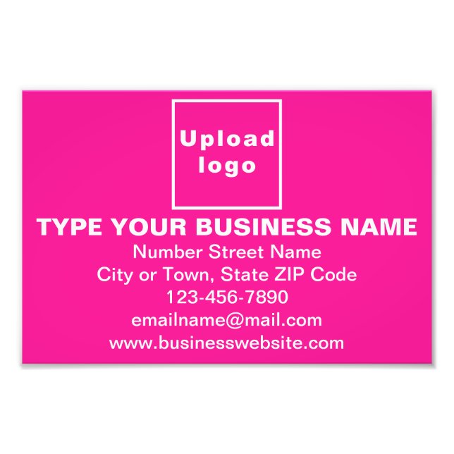 Photo Marque d'entreprise sur rectangle rose Impression  (Devant)