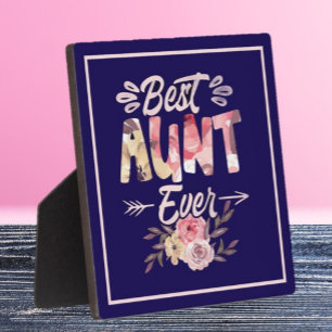 Photo Meilleure tante ! Plaque cadeau spéciale pour tant