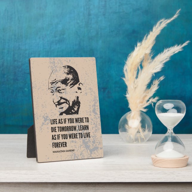 Photo Meilleures citations Mahatma Gandhi Plaque (Côté)