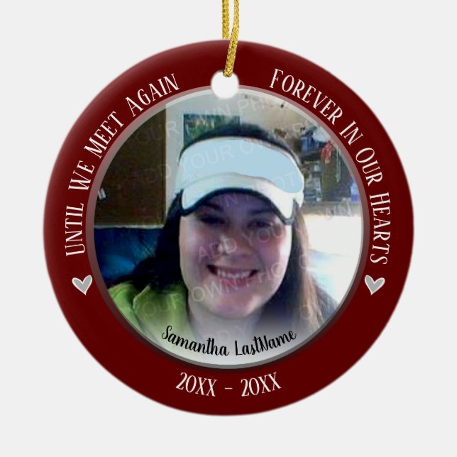 Photo Memorial Keepsake Ornament (Vorne)