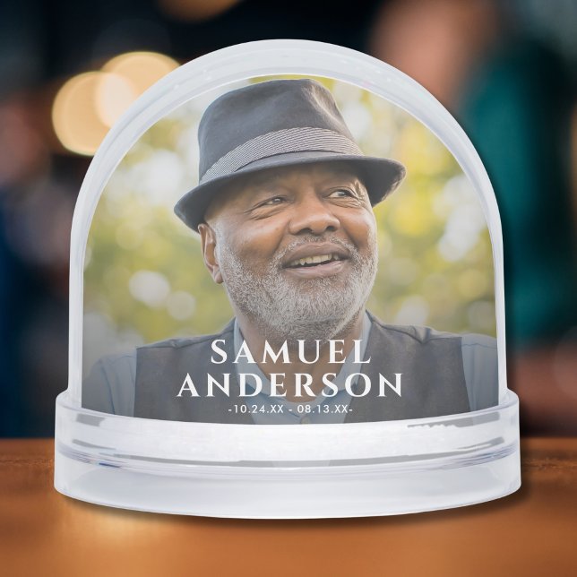 Photo Memorial Tribute Schneekugeln (Photo Memorial Snow Globe)