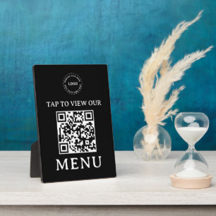 Photo Menu QR Code Restaurant Plaque 5" x 7"