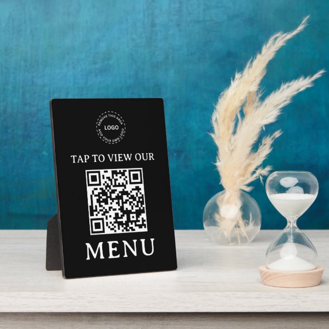 Photo Menu QR Code Restaurant | Plaque 5" x 7" (Côté)