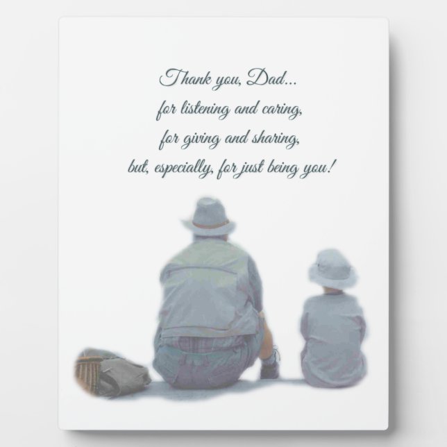 Photo Merci Papa Plaque (Devant)