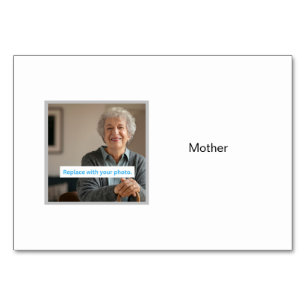 Photo mère sur cartes mémoires familiales personna