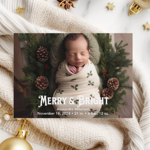 Photo Merry et Bright Faire-part de naissance