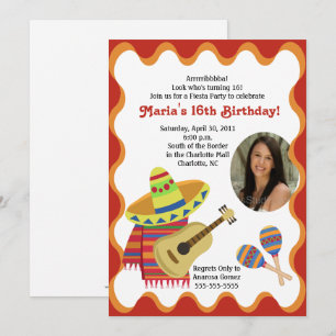 PHOTO MEXICAINE FIESTA INVITATIONS D'ANNIVERSAIRE