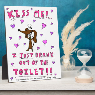 Photo Midge "KISS ME" Plaque amusante