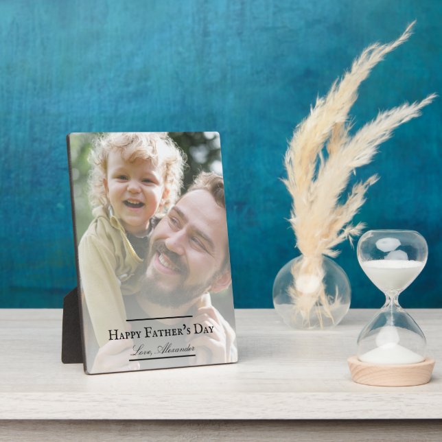Photo Minimalist Father's Day Fotoplatte (Seite)