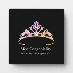 Photo Miss America Multi Rose Tiara Crown Awards Plaque