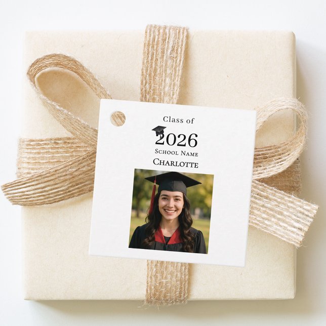 Photo modern Graduation Party DIY Geschenkanhänger (Von Creator hochgeladen)