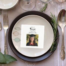 Photo modern Graduation Party Serviette