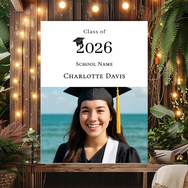 Photo modern Graduation Party welcome Poster (Von Creator hochgeladen)