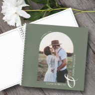 Photo moderne Arch Sage Green Mariage Livre d'or