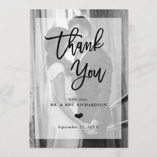 Photo moderne du Merci   de mariage avec le