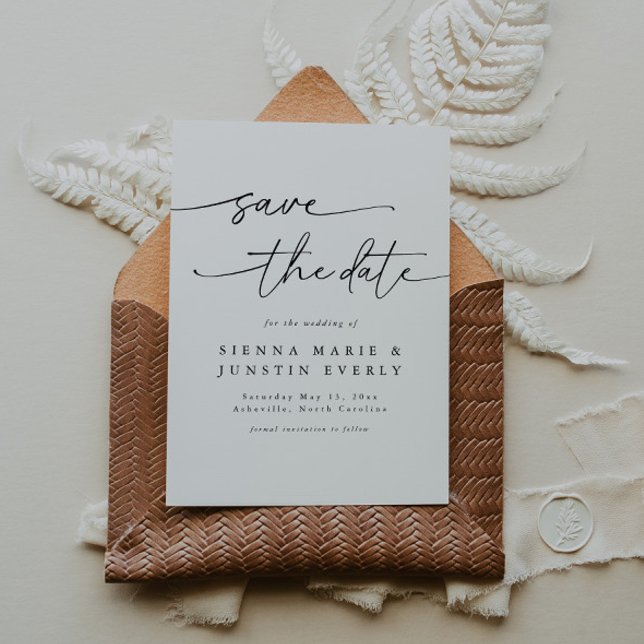 Photo Moderne Élégante Enregistrer La Carte Date (Créateur téléchargé)