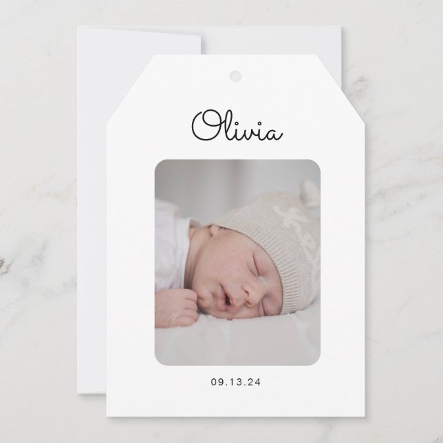 Photo moderne Faire-part de naissance bébé (Devant)