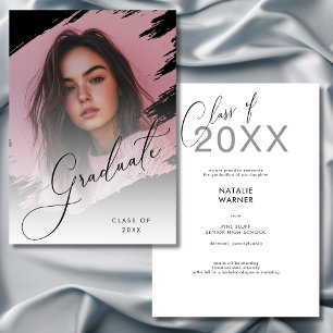 Photo moderne Faire-part noir et blanc