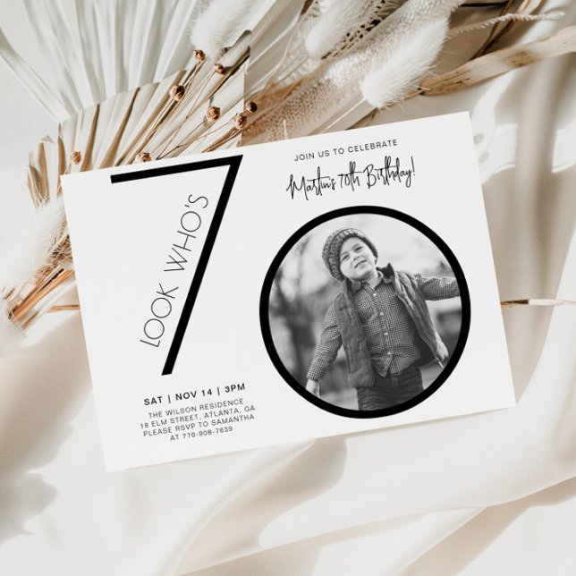 Photo moderne Invitation d'anniversaire 70e annive (Créateur téléchargé)