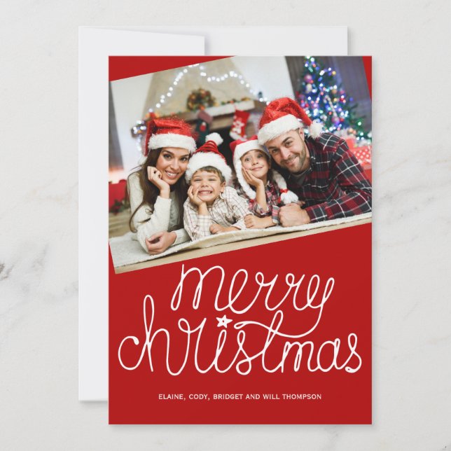 Photo moderne Joyeux Noël carte de vacances (Devant)