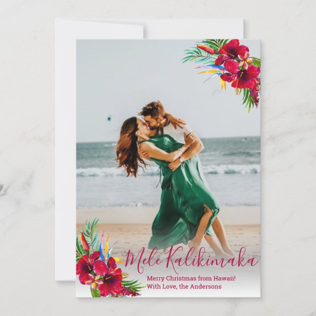 Photo moderne Mele Kalikimaka Cartes de Noël (Devant)