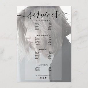 Photo moderne Salon simple Service Menu Prix