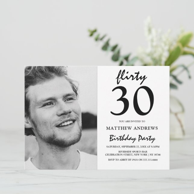 Photo moderne | Tout âge | Invitation d'anniversai (Debout devant)