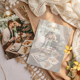 Photo Monogram Wedding Menükarte
