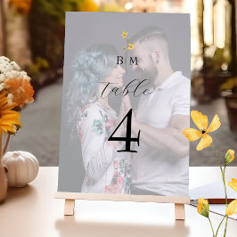 Photo Monogram Wedding Tischnummer