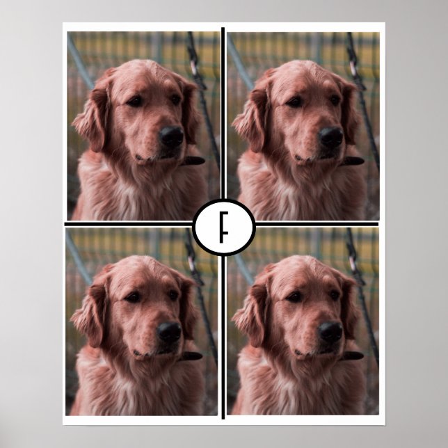 Photo Monogramme Ajouter vos propres images Poster (Devant)