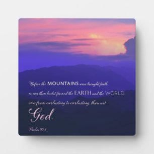 Photo Montagne Coucher de soleil Plaque de déco avec l'E