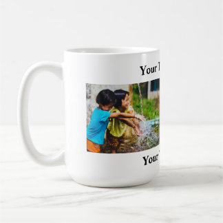 Photo Mug and Text avec 2 Photos/2 Lignes