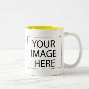 Photo mug - modèle jaune à deux tons 11oz