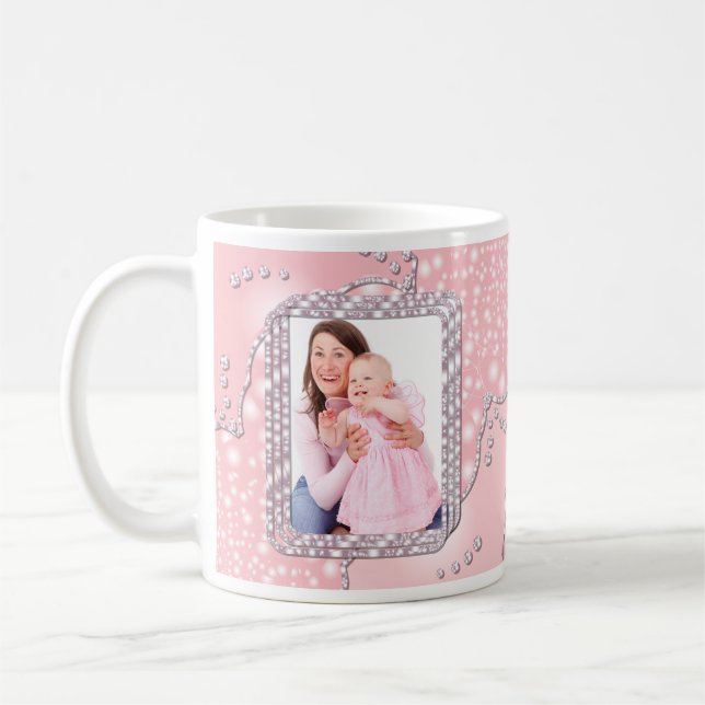 Photo Mug Sublimation Pink Mug Wrap (Gauche)